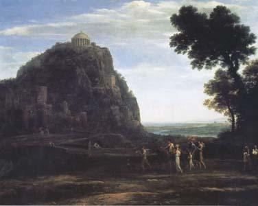 Claude Lorrain View of Delphi with a Procession (mk17)